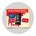 Conception d'affiche publicitaire pour World Phone Service