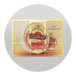 Conception de marquage sur Vitrine pour ATLAS LAIT